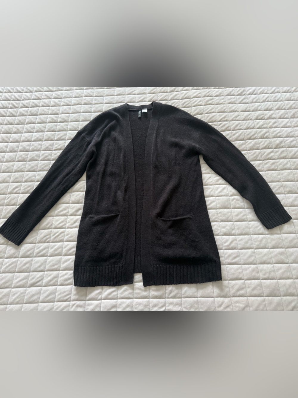 H&M Black Open-Front Women's Cardigan